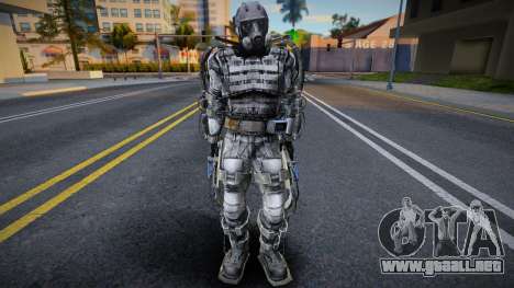 Miembro del grupo X7 en un exoesqueleto de S.T.A para GTA San Andreas