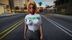 Chica en una camiseta para GTA San Andreas
