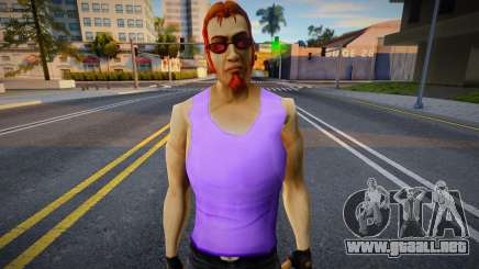 Postal Dude en camiseta morada para GTA San Andreas