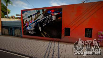 Mural del BMW M3 GTR Need For Speed Most Wanted para GTA San Andreas