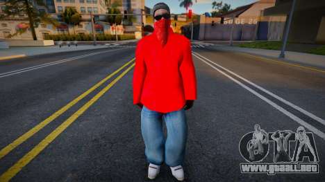 Blood gang skin 1 para GTA San Andreas