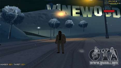 Winter Mod (Snow Fall y Snow Skins) para GTA San Andreas