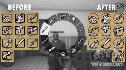Iconos de armas redondas para GTA San Andreas Definitive Edition