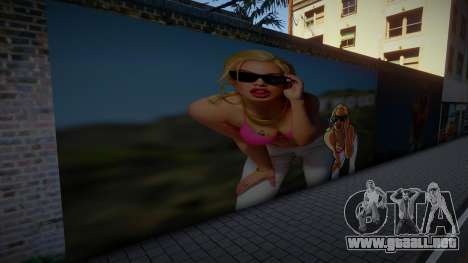 3D Girl Mural para GTA San Andreas