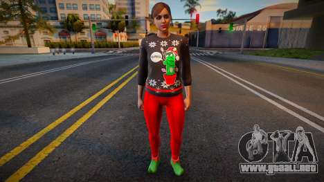 GTA Online Christmas Skin Female 2021 para GTA San Andreas