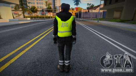 Inspector de policía de tránsito con chaqueta para GTA San Andreas