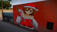 Mural de Yui Hirasawa de Navidad para GTA San Andreas