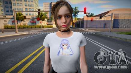 Claires Casual T-Shirt MiniSkirt para GTA San Andreas