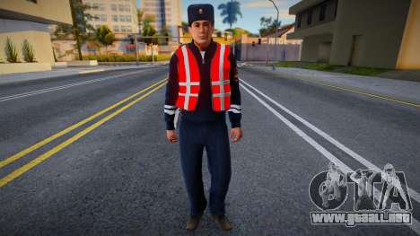 Empleado ppp con uniforme de invierno para GTA San Andreas