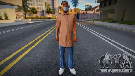 Skinny Big Bear con una máscara protectora para GTA San Andreas