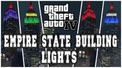 Empire State Building lights Yellow para GTA 4