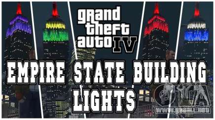 Empire State Building lights Blue para GTA 4