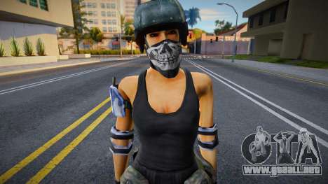 Chica con uniforme militar para GTA San Andreas