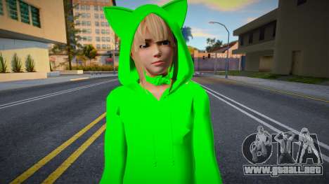 Chica de traje verde para GTA San Andreas