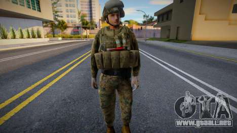 Militar de uniforme completo para GTA San Andreas