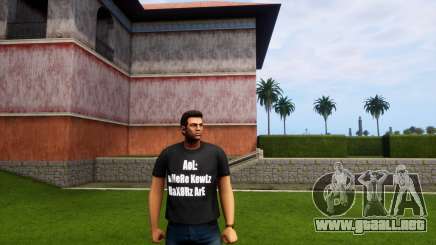 AOL Black T Shirt para GTA Vice City Definitive Edition