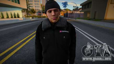 Empleado de una empresa de seguridad privada con uniforme de invierno para GTA San Andreas