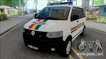 Volkswagen Transporter T5 Politia para GTA San Andreas