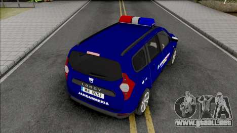 Dacia Lodgy Jandarmeria para GTA San Andreas