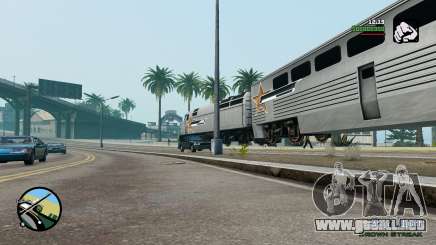 Tren por las calles de la ciudad y la autopista para GTA San Andreas Definitive Edition