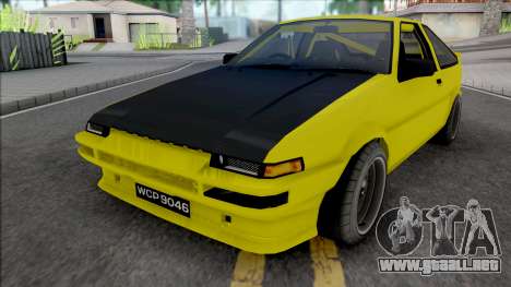 Toyota Sprinter AE86 Impak Maksima para GTA San Andreas