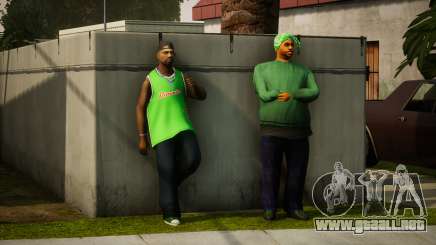 Realistic Busy Gangs Of Grove Street (Green) para GTA San Andreas Definitive Edition