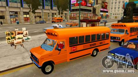 Ford Econoline E-350 1986 Autobús Escolar V.3 para GTA 4