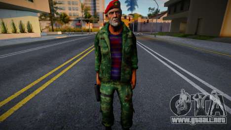 Bill en uniforme de Left 4 Dead para GTA San Andreas