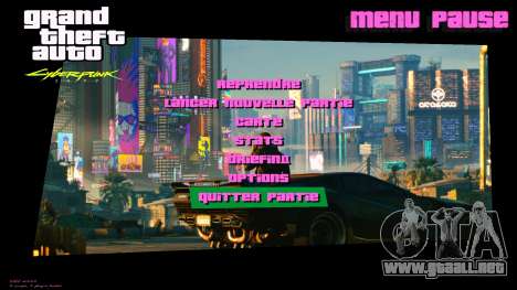 Vice City Cyberpunk 2077 Menu Mod para GTA Vice City