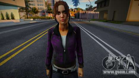 Zoe (Black & Purple) de Left 4 Dead para GTA San Andreas