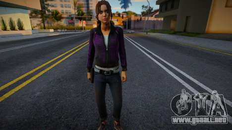 Zoe (Black & Purple) de Left 4 Dead para GTA San Andreas
