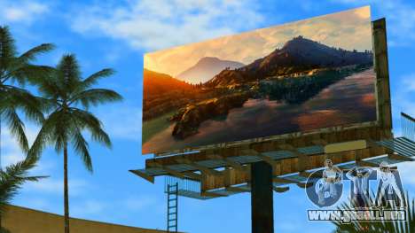 Cartel con montañas de GTA 5 para GTA Vice City
