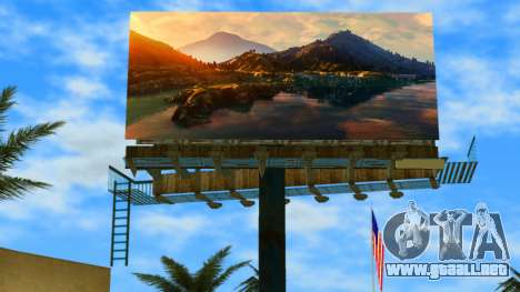 Cartel con montañas de GTA 5 para GTA Vice City
