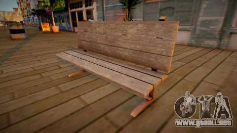 Banco de madera HD para GTA San Andreas
