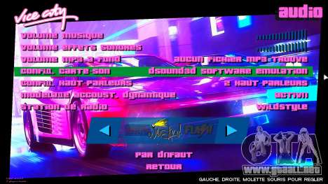 Vintage menu para GTA Vice City