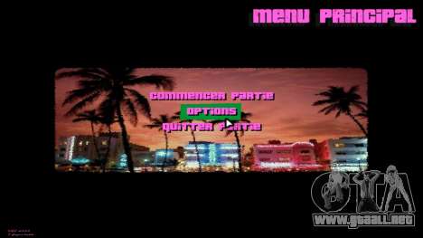 Miami menu mod para GTA Vice City