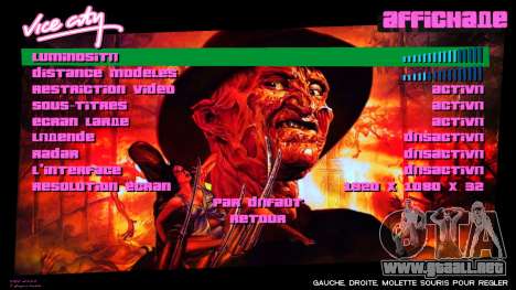 Freddy Krueger Menu para GTA Vice City