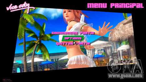 Girl from DOA Menu para GTA Vice City