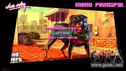 Chop Artwork Menu para GTA Vice City