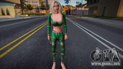 Una niña con un atuendo navideño para GTA San Andreas