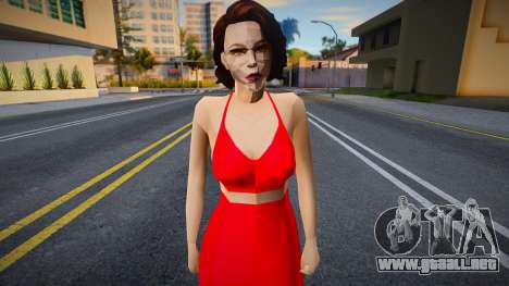 Chica con vestido rojo v1 para GTA San Andreas