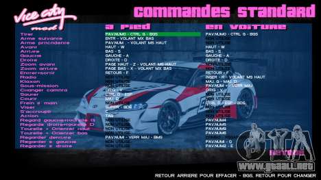 Toyota Menu para GTA Vice City