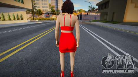 Chica con vestido rojo v1 para GTA San Andreas