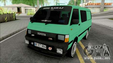 Toyota Hiace Etiket para GTA San Andreas