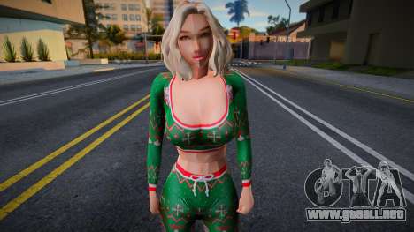 Una niña con un atuendo navideño para GTA San Andreas