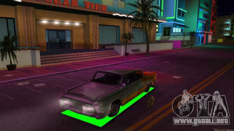 Iluminación de neón para coches para GTA Vice City