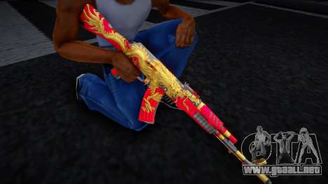 Gold Dragon AK 47 para GTA San Andreas