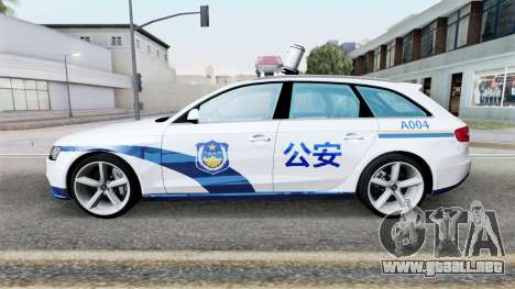 Audi A4 Avant China Policía (B8) 2012 para GTA San Andreas