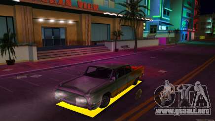 Iluminación de neón para coches para GTA Vice City