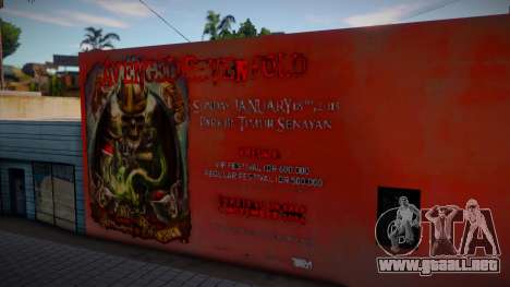 Avenged Sevenfold Indonesia Tour Wall 2015 para GTA San Andreas